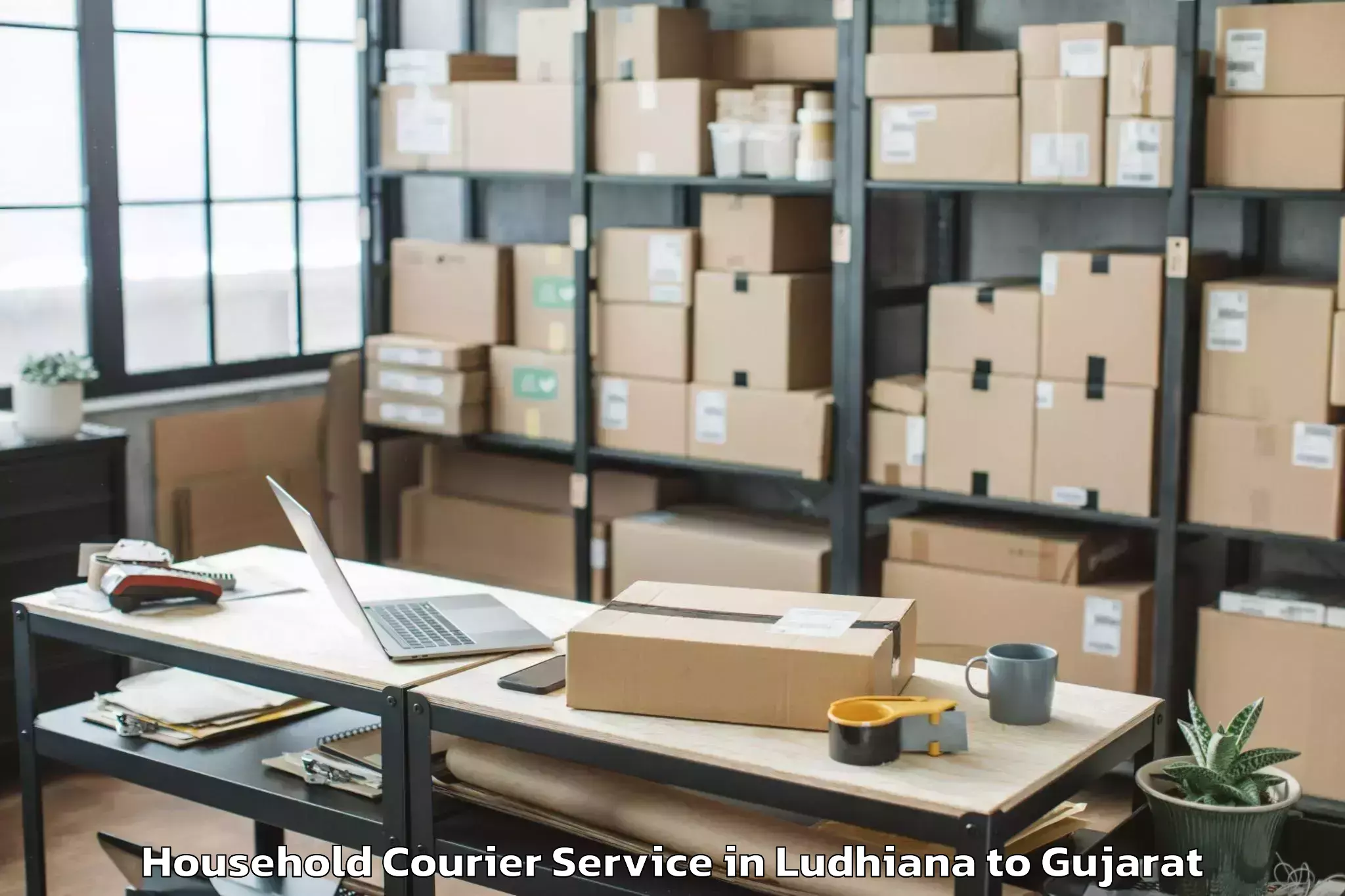 Ludhiana to Jambughoda Household Courier Booking